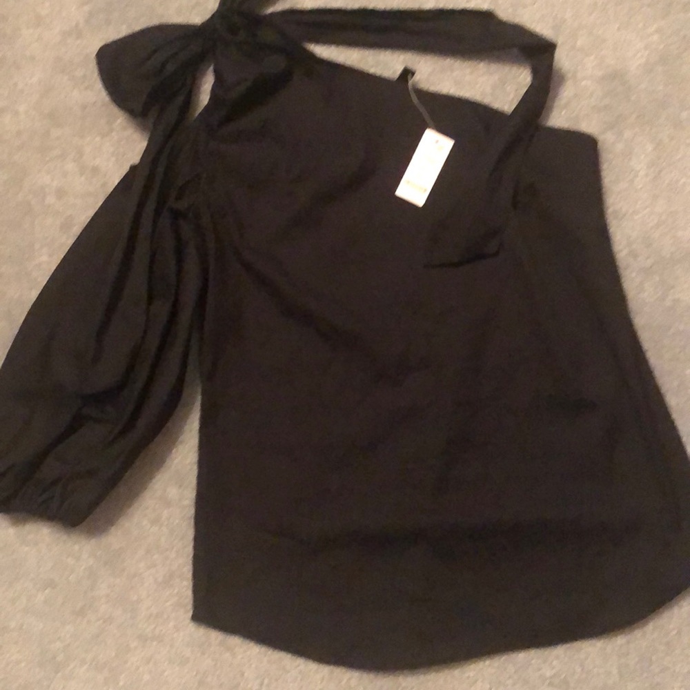 WHBM one shouldered blouse